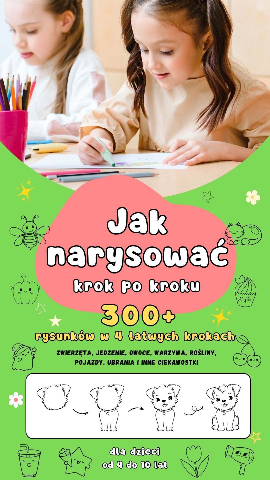 Jak narysować krok po kroku - Książka do rysowania dla dzieci landing